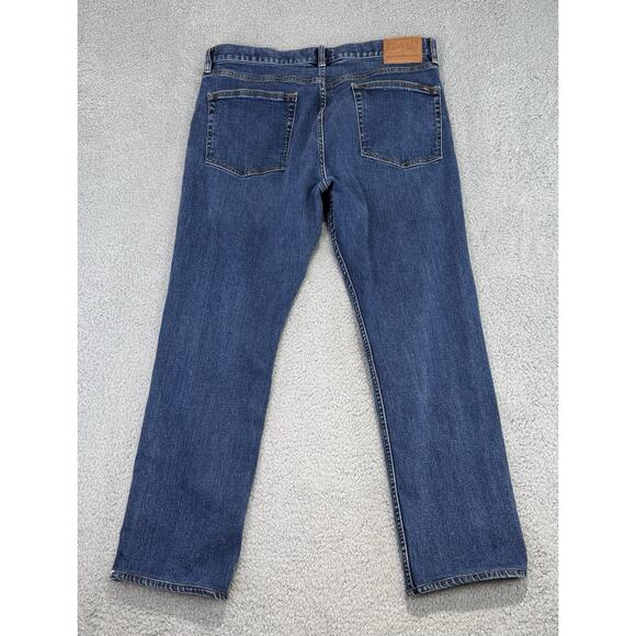 Faherty Jeans Mens 35x28.5 Blue Feel Good Special Weave Organic Cotton Stretch - Picture 15 of 16